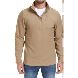 MoFiz Men's 1/4 Fleece Pullover Golf Thermal Lightweight Sweatshirt SZ 3XL NEW